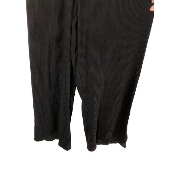 LNA Banx Jumpsuit Long Sleeve Side Cutout Straight Leg Rib Knit Black Large - Picture 8 of 12